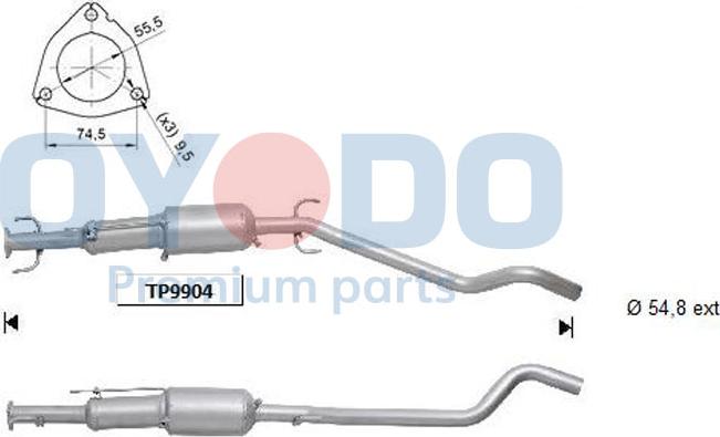 Oyodo 20N0084OYO - Сажевый / частичный фильтр, система выхлопа ОГ autospares.lv