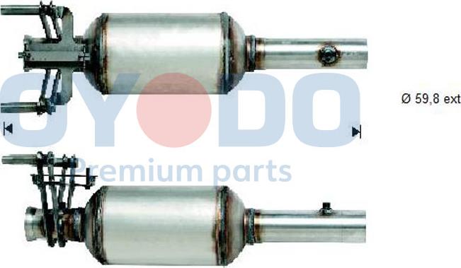 Oyodo 20N0035OYO - Сажевый / частичный фильтр, система выхлопа ОГ autospares.lv