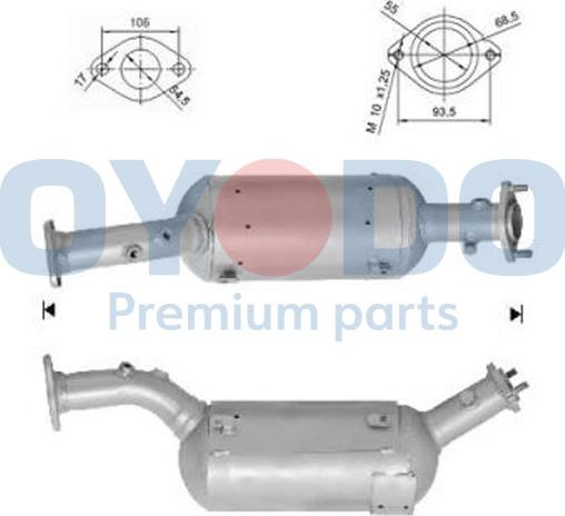 Oyodo 20N0125-OYO - Сажевый / частичный фильтр, система выхлопа ОГ autospares.lv