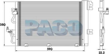 PACO PL5644 - Конденсатор кондиционера autospares.lv