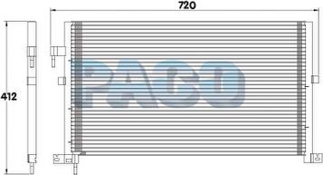 PACO PL3656 - Конденсатор кондиционера autospares.lv