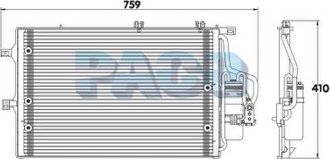 PACO PL3672/RD - Конденсатор кондиционера autospares.lv