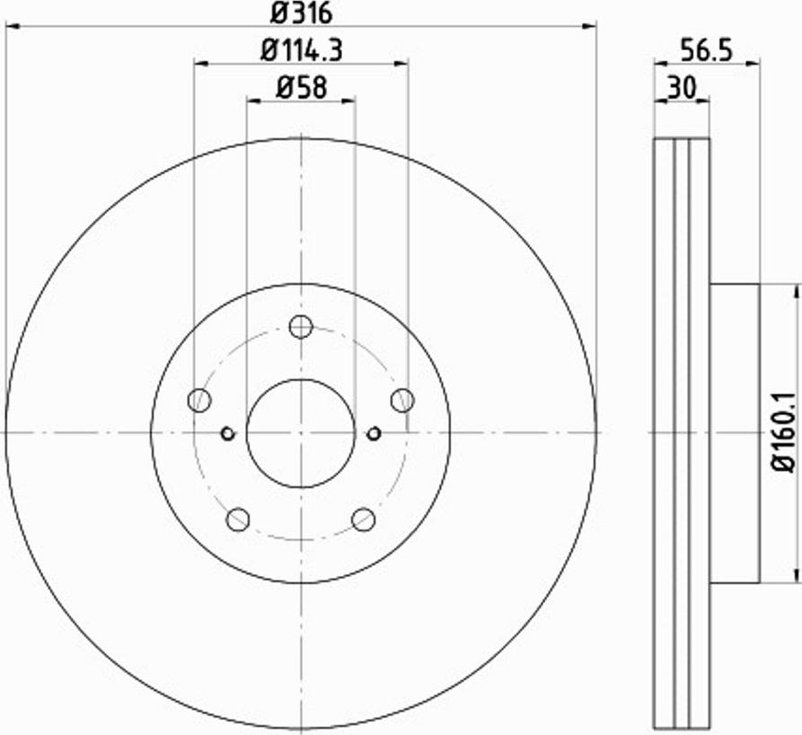 Pagid 54992PRO - Тормозной диск autospares.lv