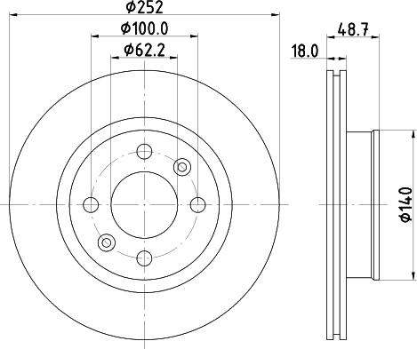Pagid 54965 - Тормозной диск autospares.lv