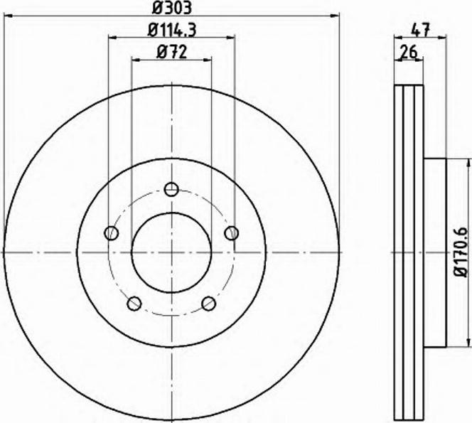 Pagid 54977PRO - Тормозной диск autospares.lv