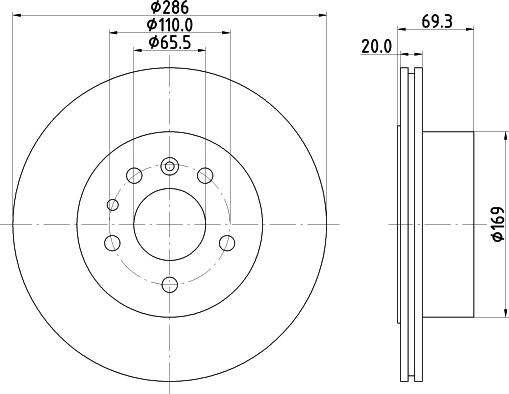 Pagid 54449 - Тормозной диск autospares.lv
