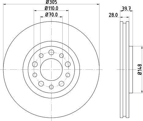 Pagid 54450 - Тормозной диск autospares.lv