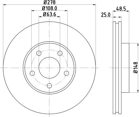 Pagid 54412 - Тормозной диск autospares.lv
