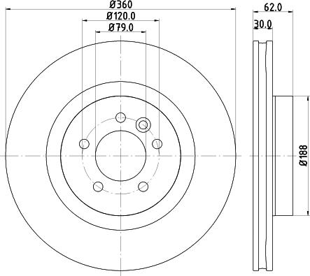 Pagid 54620HC - Тормозной диск autospares.lv