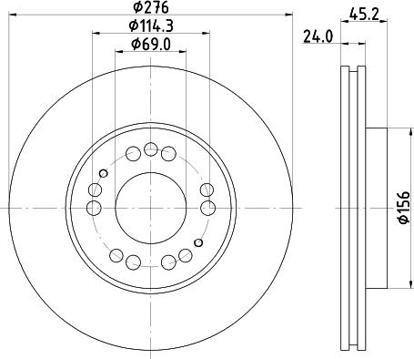 Pagid 54148 - Тормозной диск autospares.lv