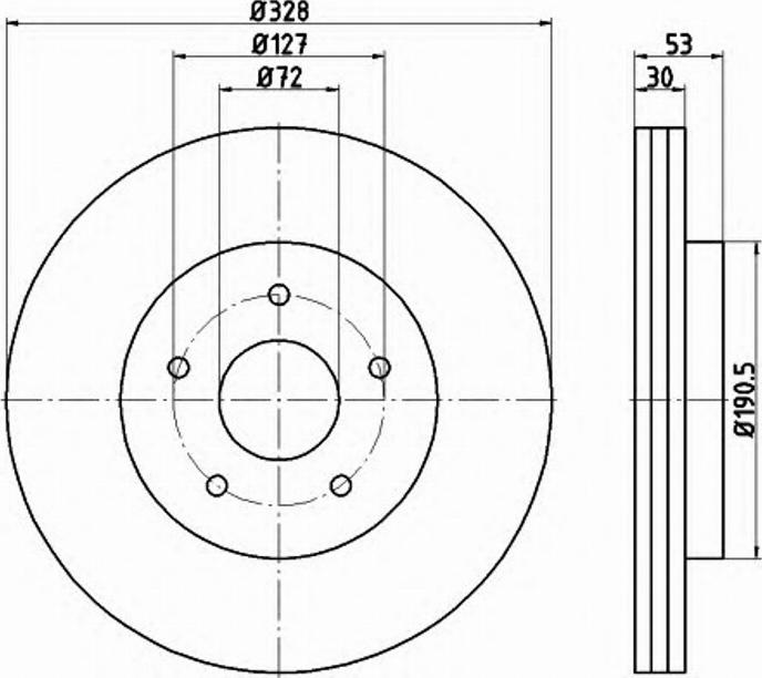 Pagid 54845PRO - Тормозной диск autospares.lv