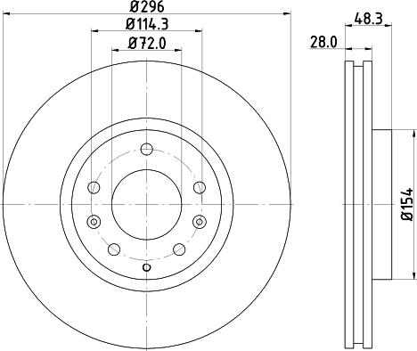 Pagid 54808 - Тормозной диск autospares.lv