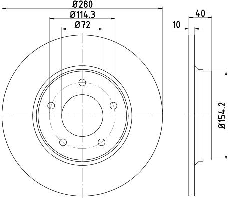 Pagid 54814 - Тормозной диск autospares.lv