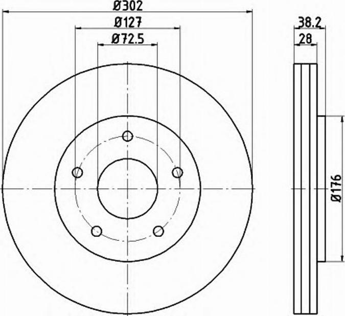 Pagid 54815PRO - Тормозной диск autospares.lv