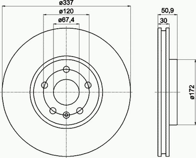 Pagid 54871PRO - Тормозной диск autospares.lv