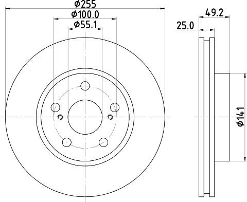 Pagid 54389 - Тормозной диск autospares.lv