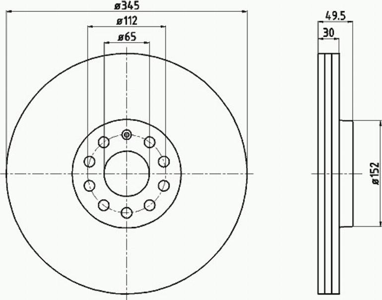 Pagid 54206PRO - Тормозной диск autospares.lv