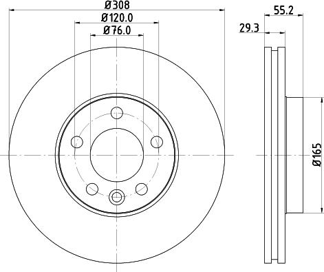 Pagid 54212 - Тормозной диск autospares.lv