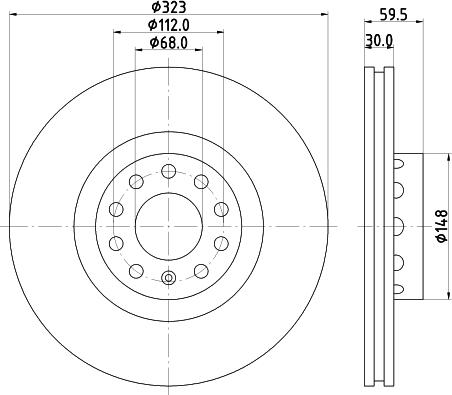 Pagid 54221 - Тормозной диск autospares.lv