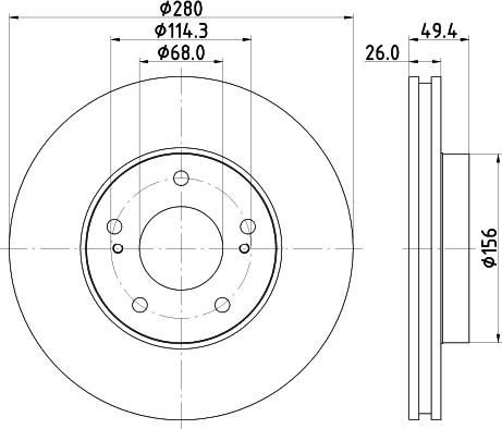 Pagid 54790 - Тормозной диск autospares.lv