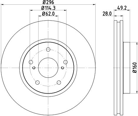 Pagid 54743 - Тормозной диск autospares.lv