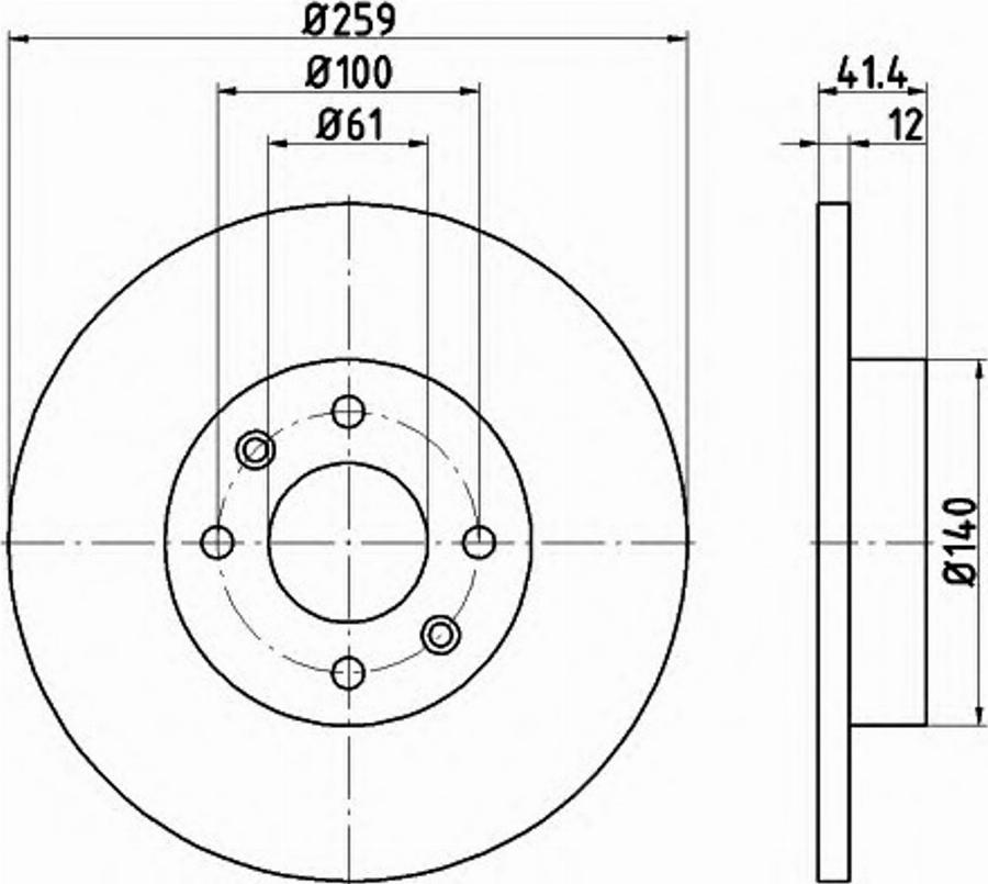 Pagid 54751PRO - Тормозной диск autospares.lv