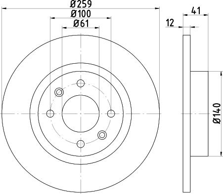 Pagid 54751 - Тормозной диск autospares.lv