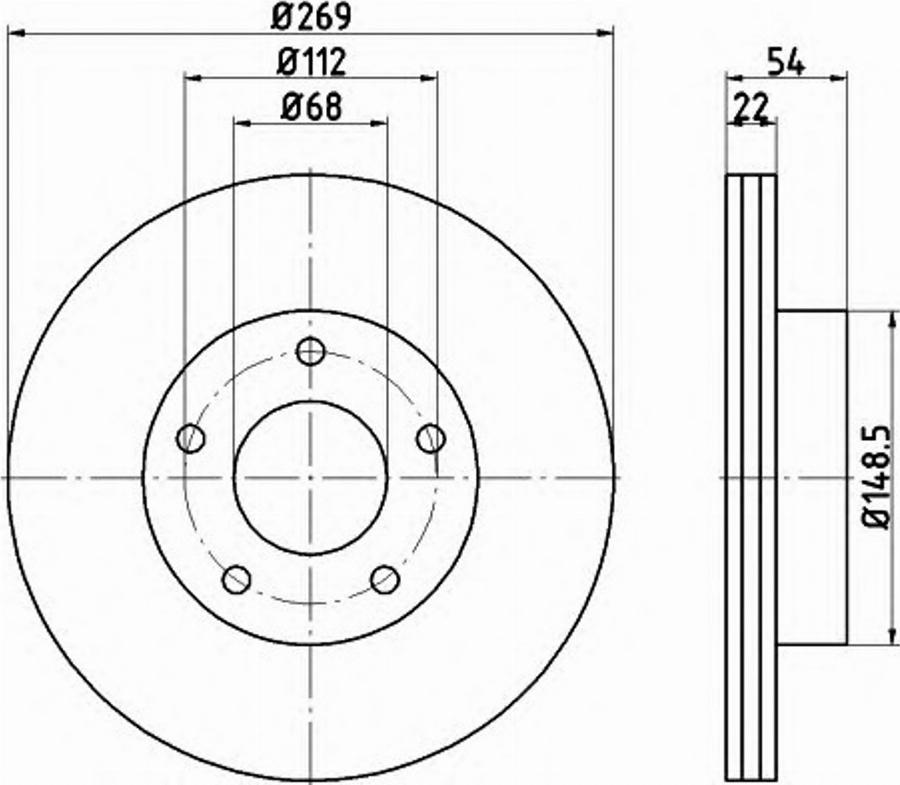 Pagid 54768PRO - Тормозной диск autospares.lv