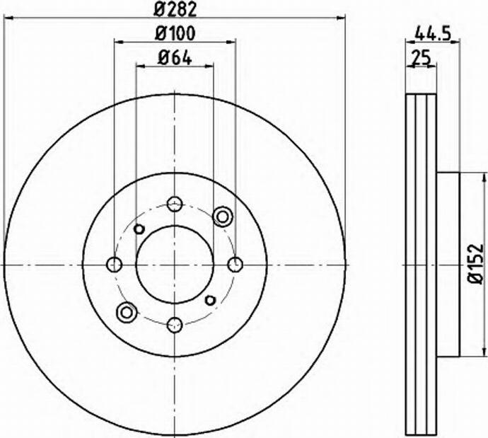 Pagid 54707PRO - Тормозной диск autospares.lv