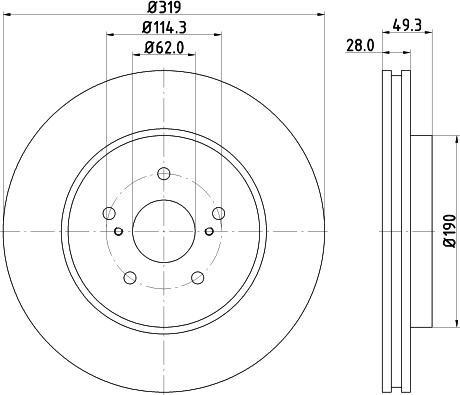 Pagid 54715 - Тормозной диск autospares.lv