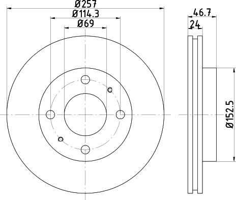 Pagid 54739 - Тормозной диск autospares.lv