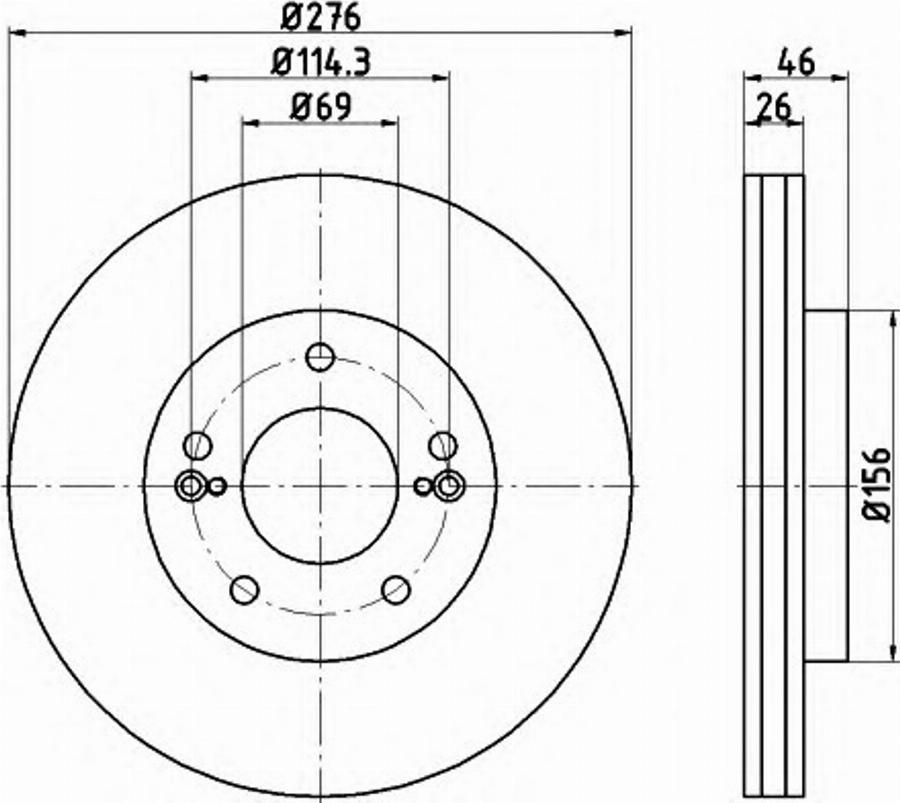 Pagid 54732PRO - Тормозной диск autospares.lv