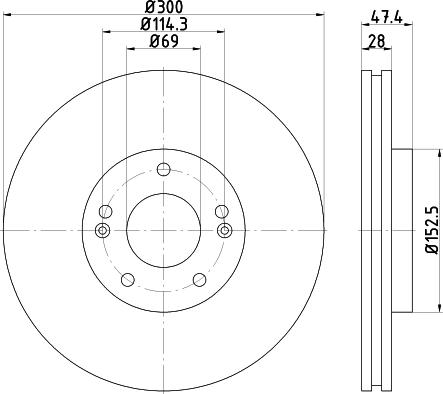 Pagid 55435 - Тормозной диск autospares.lv