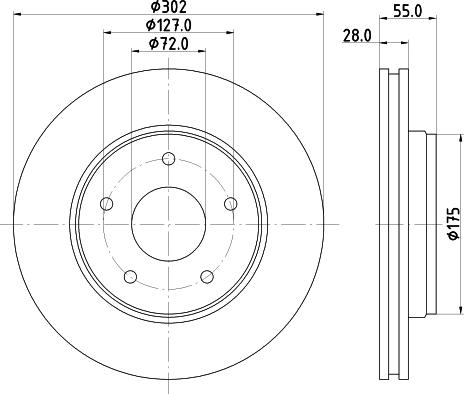 Pagid 55533 - Тормозной диск autospares.lv