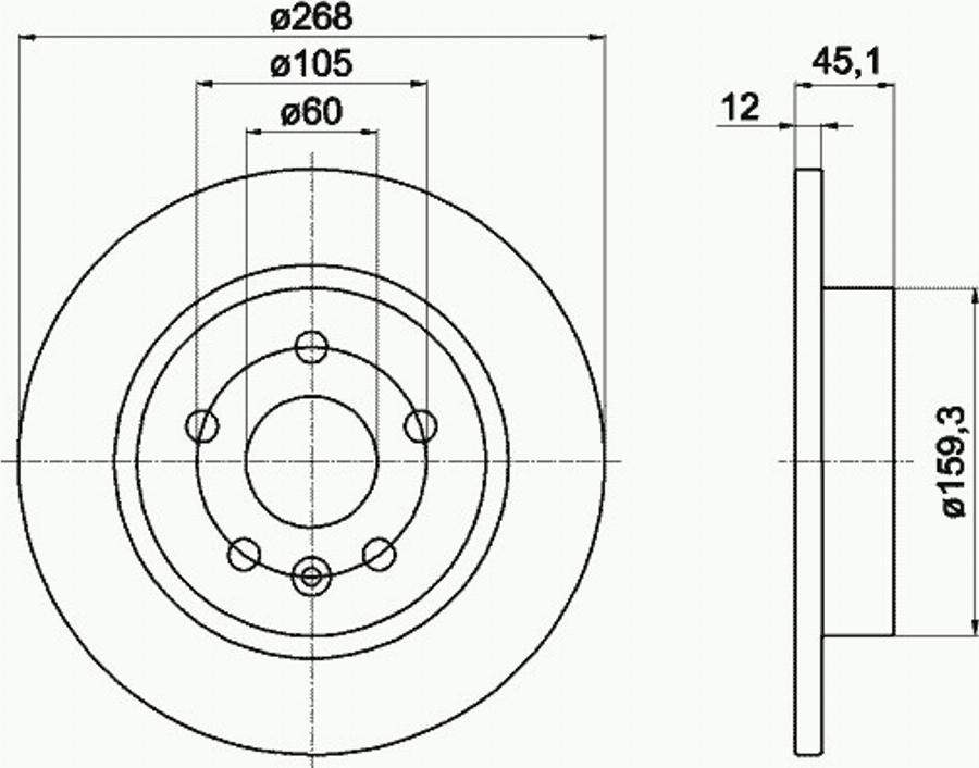 Pagid 55055PRO - Тормозной диск autospares.lv