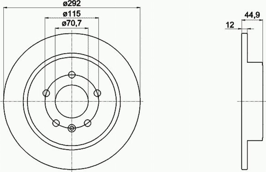 Pagid 55057PRO - Тормозной диск autospares.lv