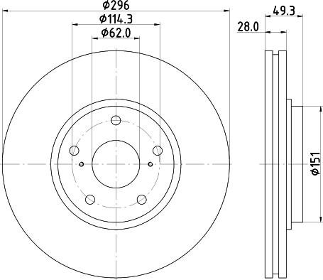 Pagid 55352 - Тормозной диск autospares.lv
