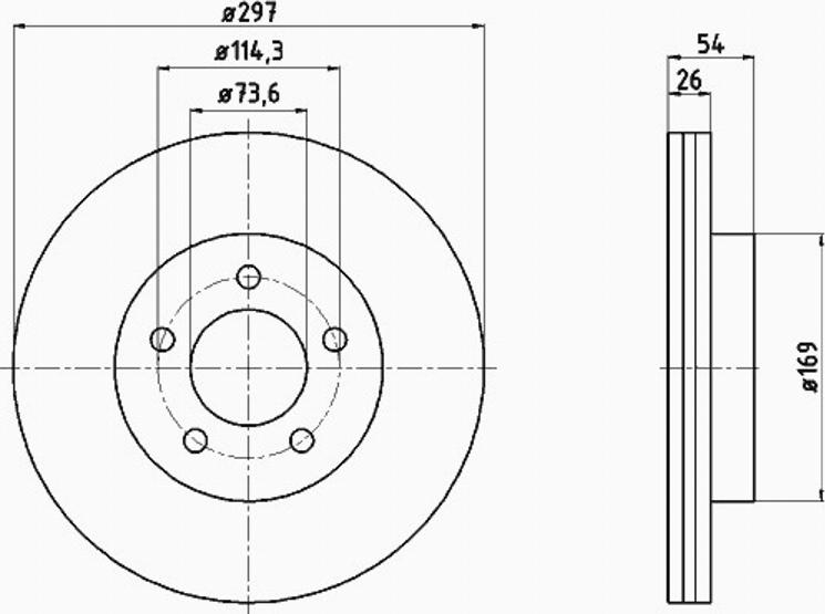 Pagid 55300PRO - Тормозной диск autospares.lv