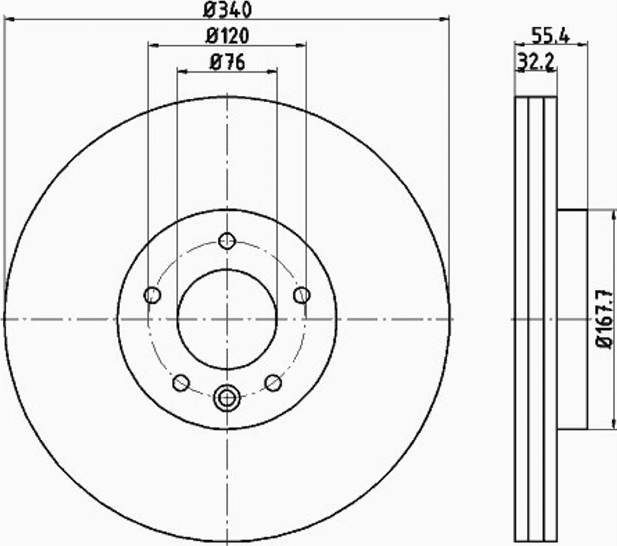 Pagid 55303PRO - Тормозной диск autospares.lv