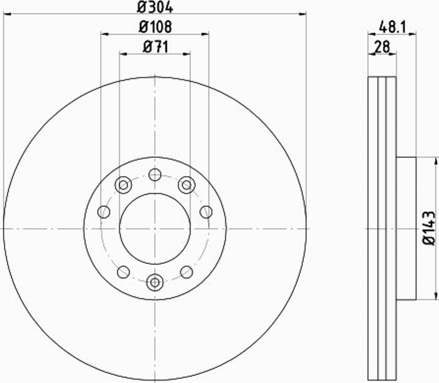 Pagid 55323PRO - Тормозной диск autospares.lv