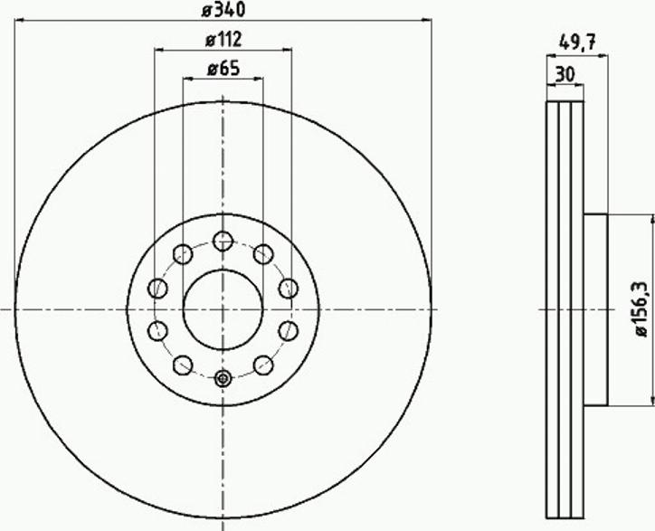 Pagid 55298PRO - Тормозной диск autospares.lv