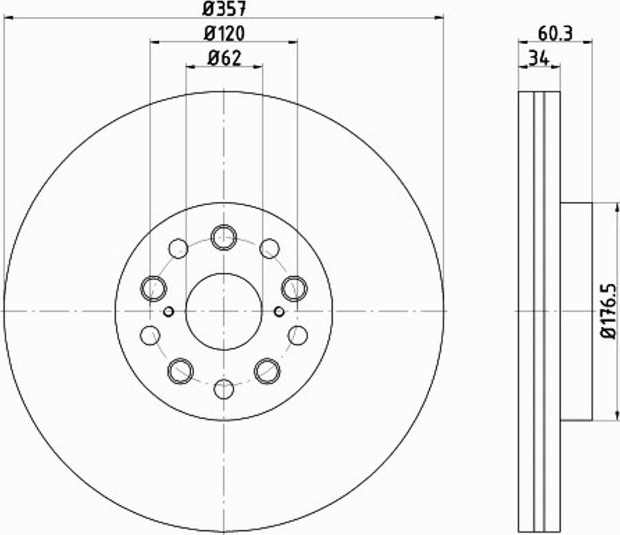 Pagid 55243PRO - Тормозной диск autospares.lv