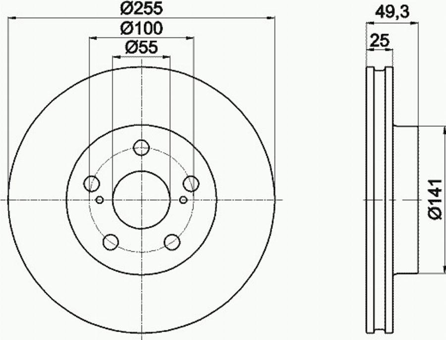 Pagid 55250PRO - Тормозной диск autospares.lv