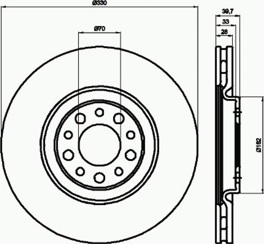 Pagid 55209PRO - Тормозной диск autospares.lv