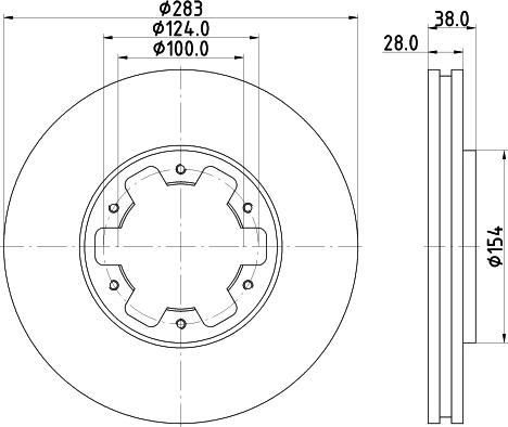 Pagid 55284 - Тормозной диск autospares.lv