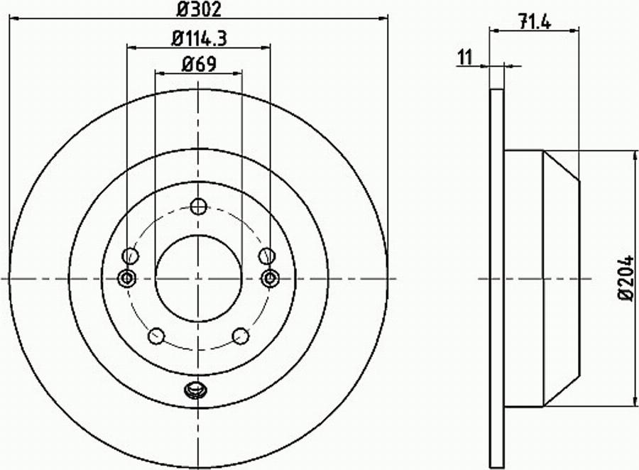 Pagid 55234PRO - Тормозной диск autospares.lv