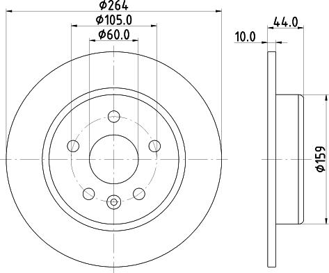 Pagid 55753 - Тормозной диск autospares.lv