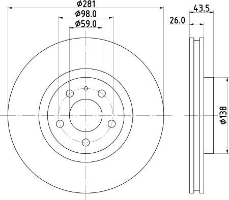 Pagid 50122 - Тормозной диск autospares.lv