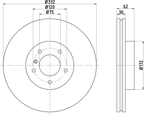 Pagid 50322HC - Тормозной диск autospares.lv