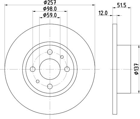 Pagid 51805 - Тормозной диск autospares.lv